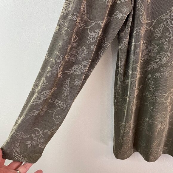 French Laundry Floral & Leaf Print  Knit Pullover Size Large - Picture 5 of 9